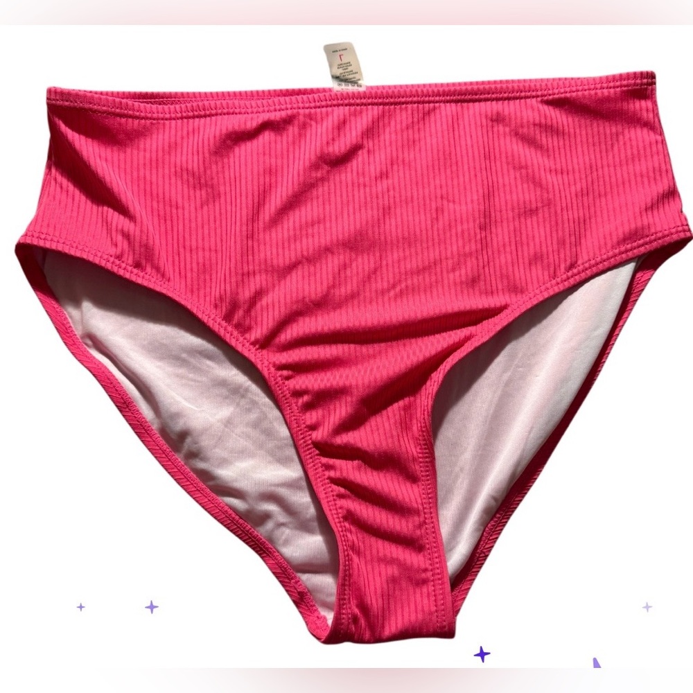 NEW Pink High-Waisted Bikini Bottom